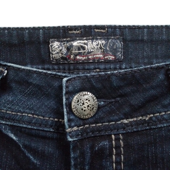 Silver Jeans Women's Embellished Suki 17" Bootcut Jeans Size 31 - Picture 4 of 13
